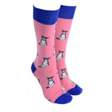Bow Tie Cat Socks - Pink